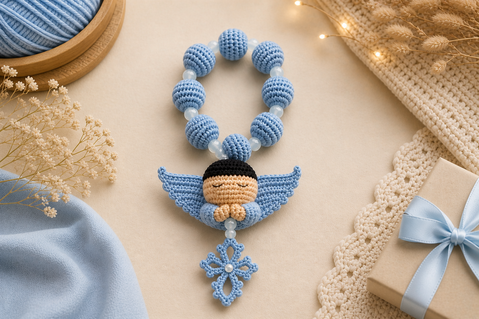 Hand-crocheted Guardian Angel – a unique gift for babies